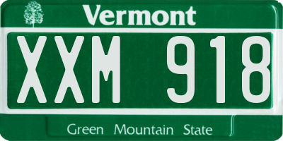 VT license plate XXM918