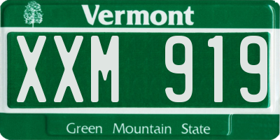 VT license plate XXM919