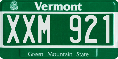 VT license plate XXM921