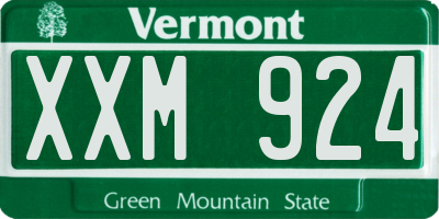 VT license plate XXM924