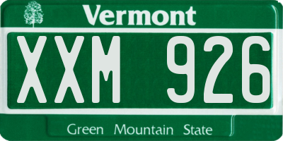 VT license plate XXM926