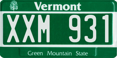 VT license plate XXM931
