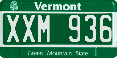 VT license plate XXM936