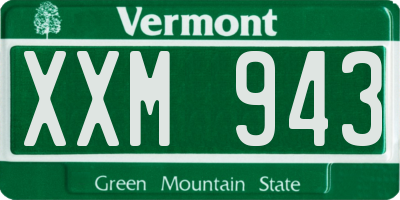 VT license plate XXM943