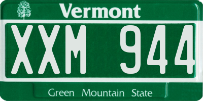 VT license plate XXM944