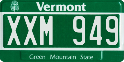 VT license plate XXM949