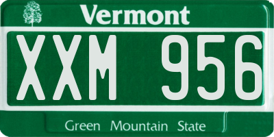 VT license plate XXM956