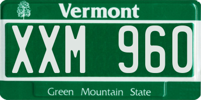 VT license plate XXM960