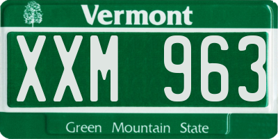 VT license plate XXM963