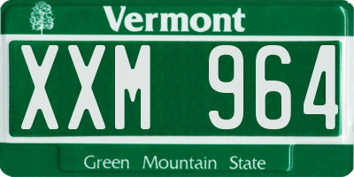 VT license plate XXM964