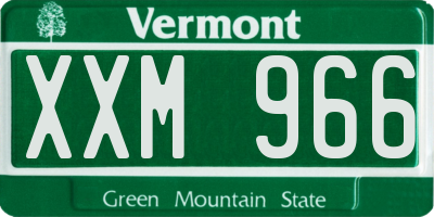 VT license plate XXM966