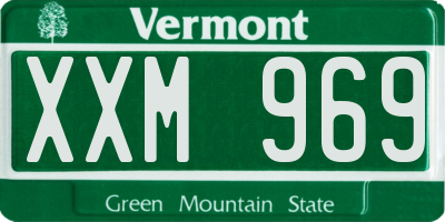 VT license plate XXM969
