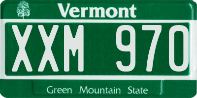 VT license plate XXM970