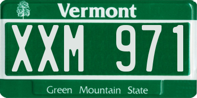 VT license plate XXM971