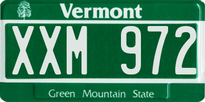 VT license plate XXM972