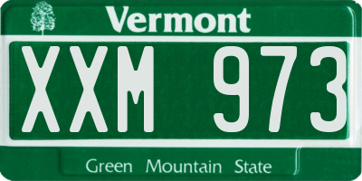 VT license plate XXM973