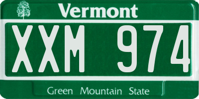 VT license plate XXM974