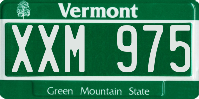 VT license plate XXM975
