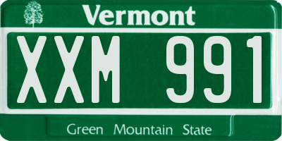VT license plate XXM991
