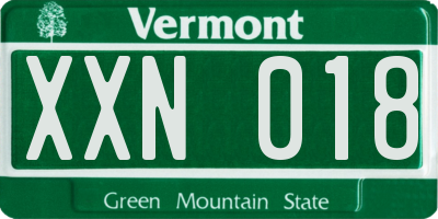 VT license plate XXN018