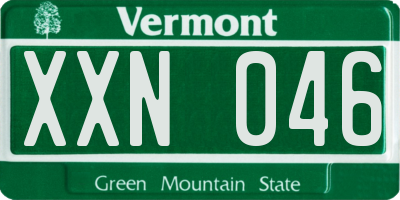 VT license plate XXN046