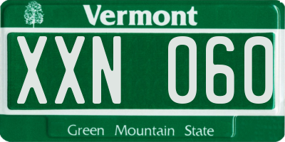 VT license plate XXN060