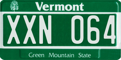 VT license plate XXN064