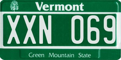 VT license plate XXN069