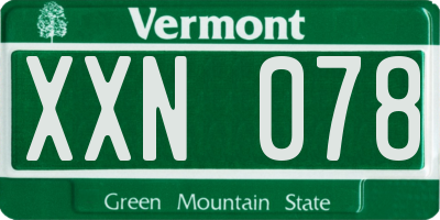 VT license plate XXN078