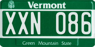 VT license plate XXN086