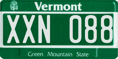 VT license plate XXN088