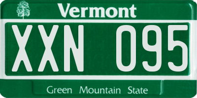 VT license plate XXN095