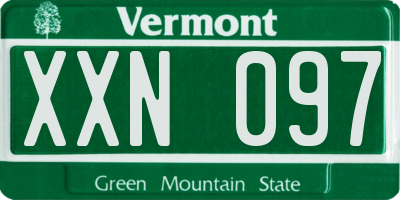 VT license plate XXN097