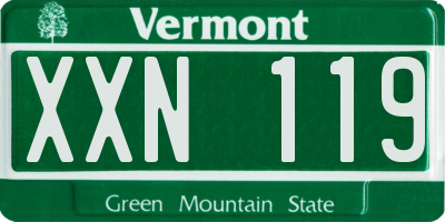 VT license plate XXN119
