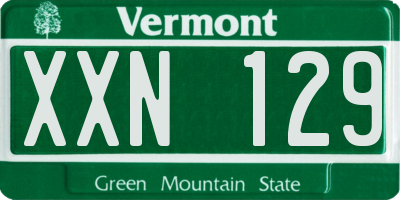 VT license plate XXN129