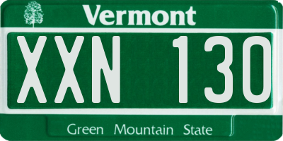 VT license plate XXN130