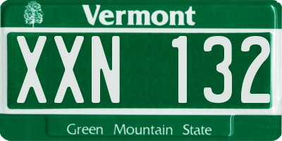 VT license plate XXN132