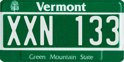 VT license plate XXN133