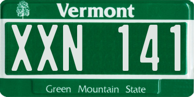 VT license plate XXN141