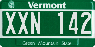 VT license plate XXN142
