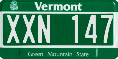 VT license plate XXN147