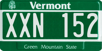 VT license plate XXN152