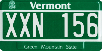 VT license plate XXN156