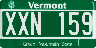 VT license plate XXN159