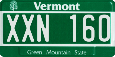 VT license plate XXN160