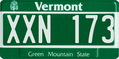 VT license plate XXN173