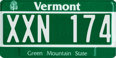 VT license plate XXN174