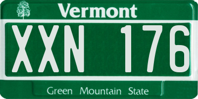 VT license plate XXN176