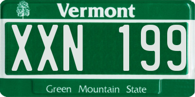 VT license plate XXN199