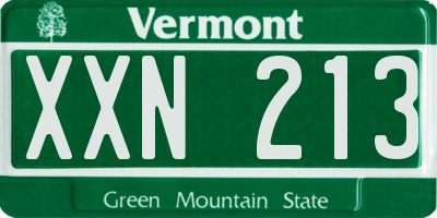 VT license plate XXN213
